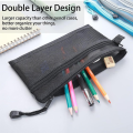 Pencil Case, Double Layer Mesh Zipper Pencil Case Multifunctional Clear Pencil Case, Portable Pencil Pouch For School Office Supplies. 