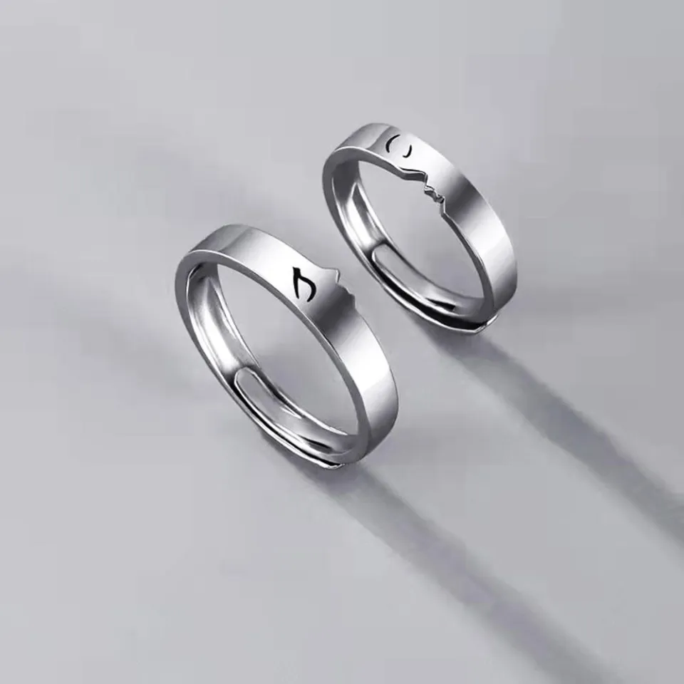 Plated Ring Couple Ring Set Fashionable Couple Ring Couple Ring