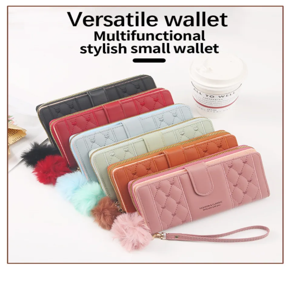 Women Zipper Pu Leather Purse Card Holder Multi Card Organizer Mobile Phone Clutch Bag Daraz.lk