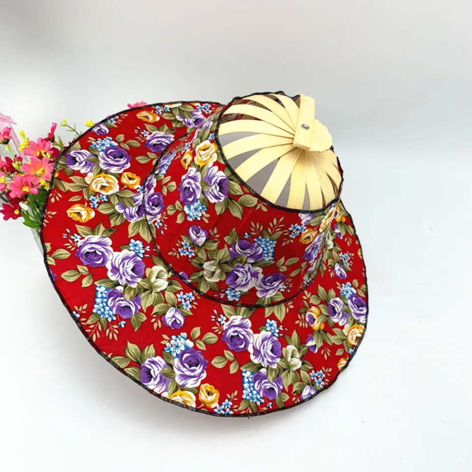 Folding fan hat deals