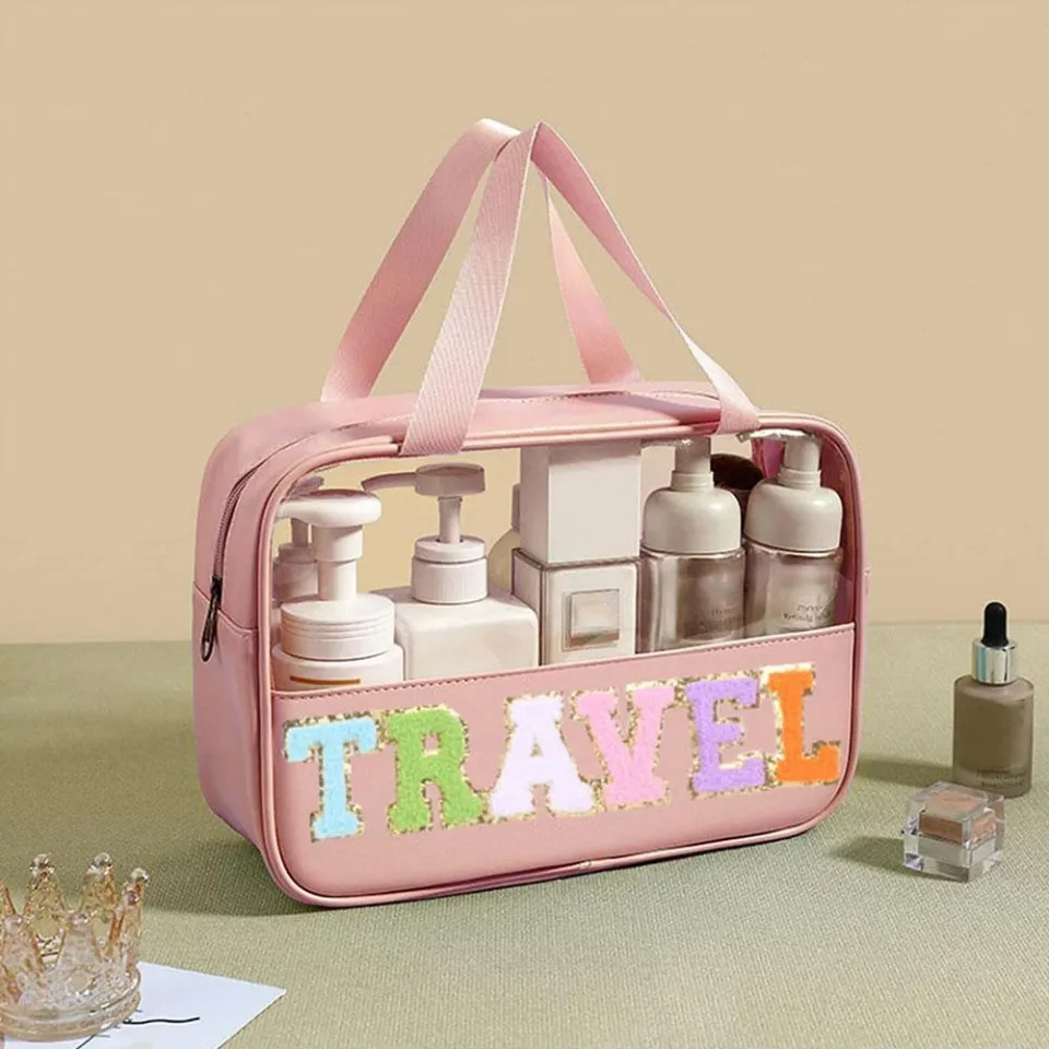 Fashionable Transparent Makeup Bags Durable Transparent Large
