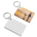Sublimation MDF Keychain DIY Sublimation Wooden Thermal Transfer Board Key Rings Printable White Blank MDF Key Ring Keychain. 
