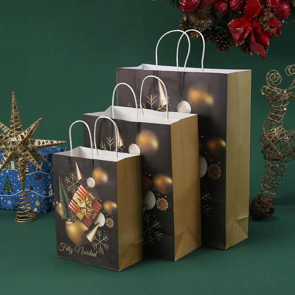 Kraft Paper Bags With Custom Small Gift Bags Packaging Imprinted