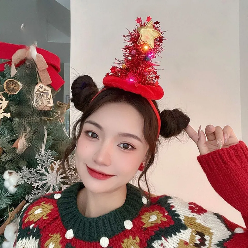 2023 Christmas Decorations Santa Claus Hair Band Christmas