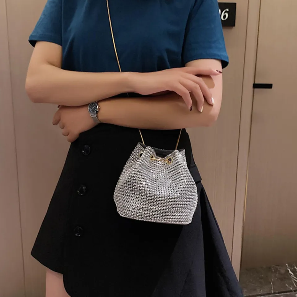 Sparkling Sparkling Bucket Bag Luxurious Multi-Color Fashionable