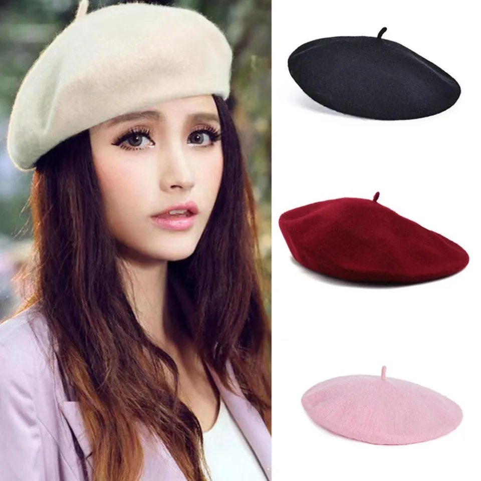 Trendy Women s Cap Girls Fashionable Headwear Ladies French Beret Winter Warm Hats Newsboy Cap For Women Daraz.pk