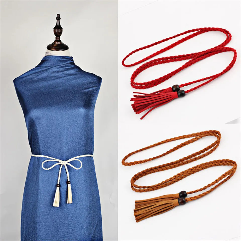 tassel Boho Belt Versatile imitation leather Waist Band Tassel