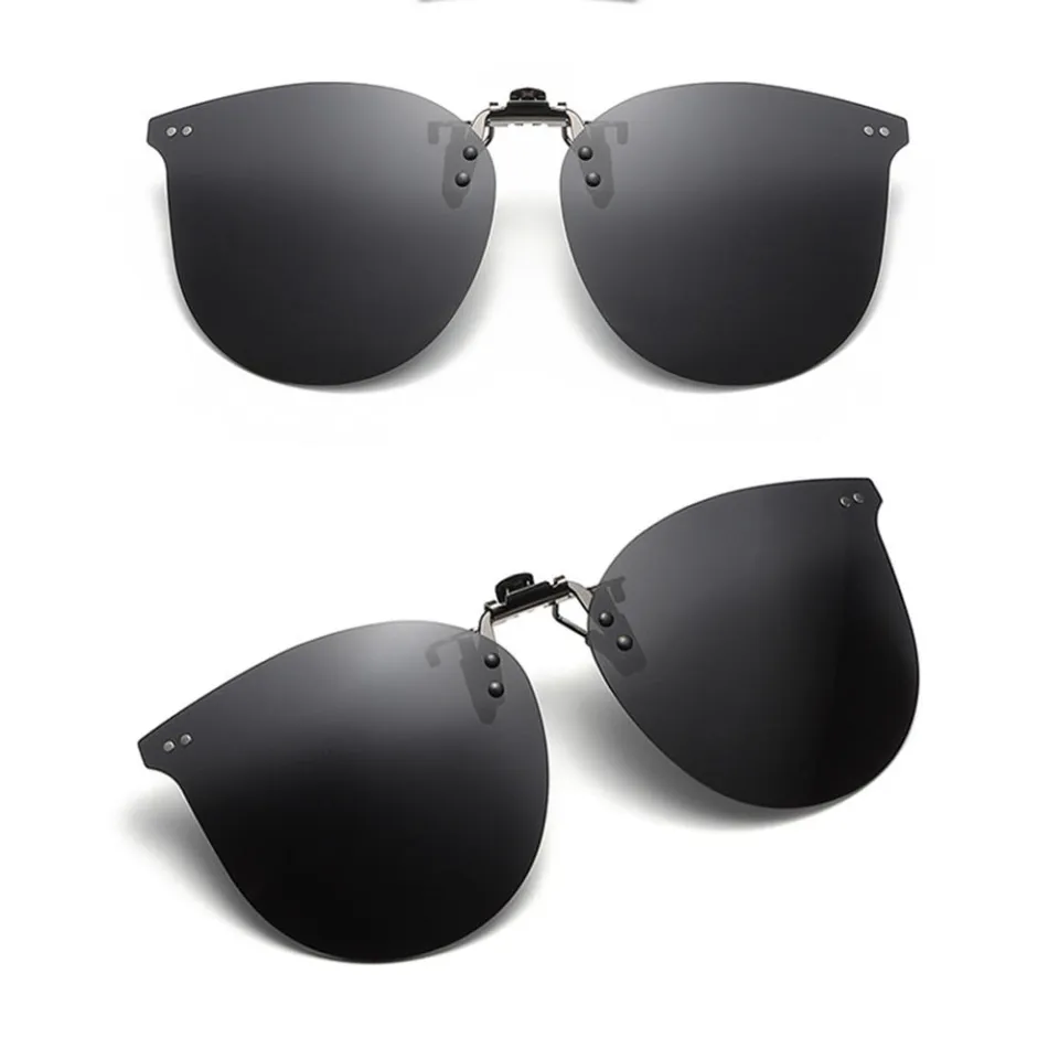 Photochromic Clip-On Sunglasses Lightweight Clip-on Frameless Flip