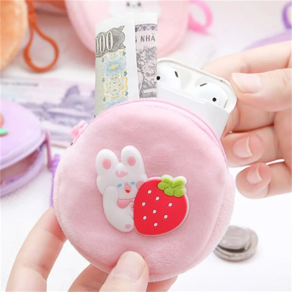 Coin Purse 2pcs, Soft Plush Change Purse Turtle Coin Pouch With Smooth