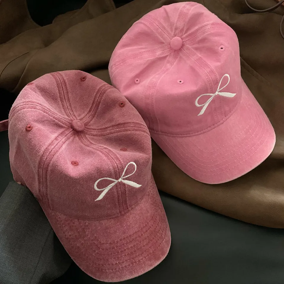 Pink Women's Baseball Caps Hats New Product Bear Cap Female