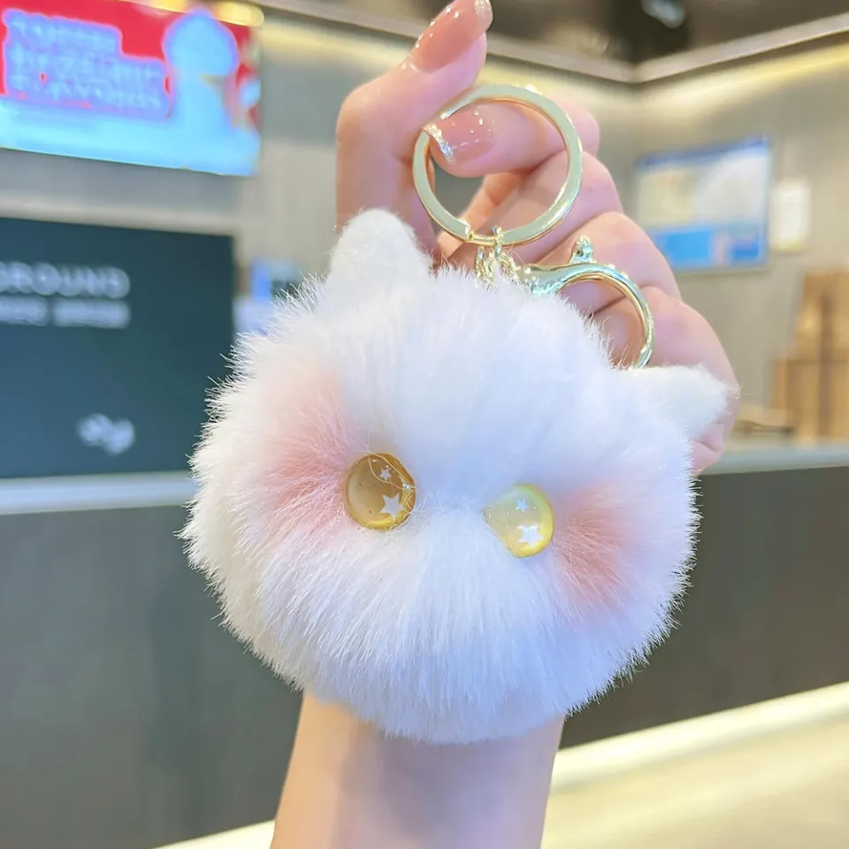 Porte-clés Chat Mignon En Peluche - Accessoire Doux Pour Sac, Trousseau Ou Décoration - Idée Cadeau Pour Enfants, Ados Et Fans De Chats - 2