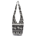 Cotton linen Posamia wanderers women's cotton zipper shoulder bag ethnic prints handbag. 