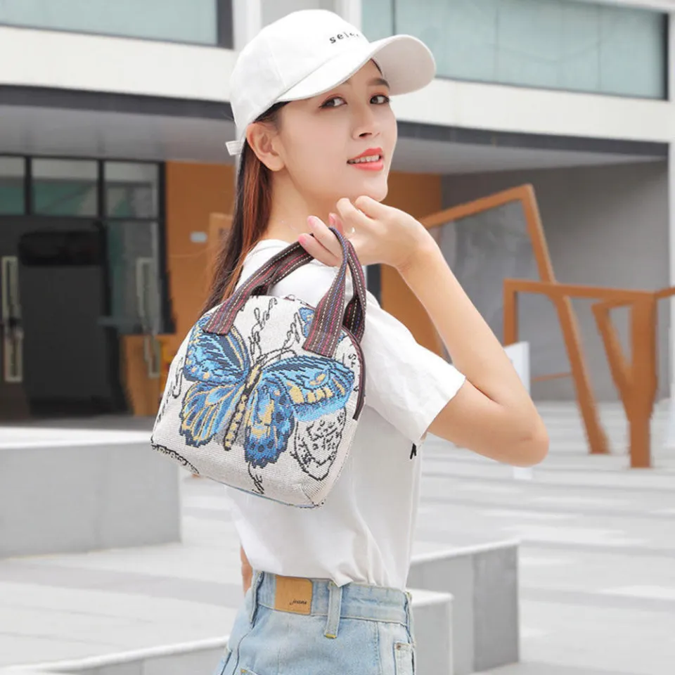 Casual Zipper Shoulder Bag, Retro Style store Large Capacity