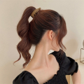 Simple Solid Color Acrylic Banana Shape High Hair Claw Frosted Texture Back Head Horsetail Versatile Fixed Hair Clip.