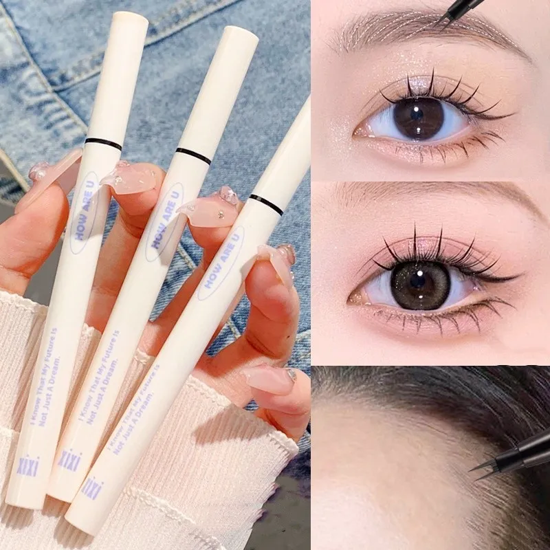 Ultra-thin Quick Dry Smooth Liquid Eyeliner Double Forked Tip