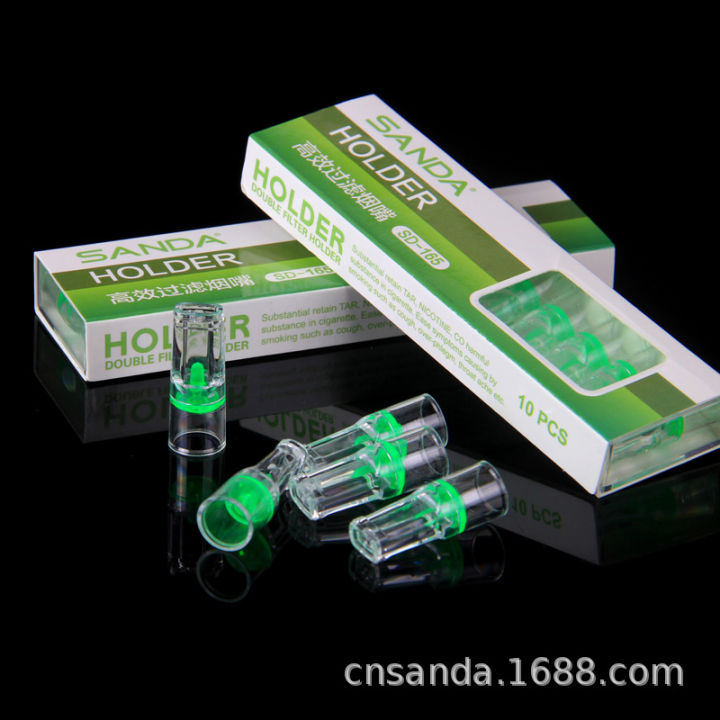 The all-new SANDA SD-165 disposable high-efficiency circulating filter mouthpiece comes in a set of 10 personalized smoking accessories