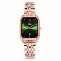 Gedi's New Korean Edition Steel Red Minimalist Casual Fashion Band Calendar Waterproof Women's Watch. 