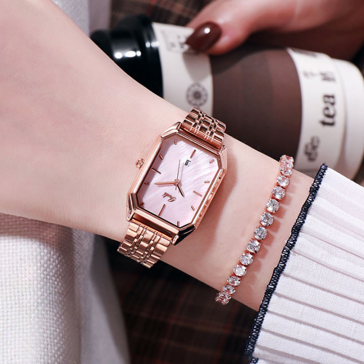 Gedi's%20New%20Korean%20Edition%20Steel%20Red%20Minimalist%20Casual%20Fashion%20Band%20Calendar%20Waterproof%20Women's%20Watch%20-%20Image%208