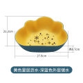 Modern creative living room tray, double layered plastic multifunctional kitchen sink, drainage basket, fruit and vegetable basin for household use. 