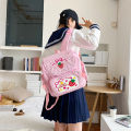 Soft and sweet lovely embroidered fruit, strawberry, lace girl, student backpack, schoolbag girl.
