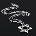 Hot selling stainless steel necklace, punk style men's six pointed star pendant. 