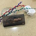 Crocodile Pattern 2022 Long Korean Genuine Leather Women's Large Capacity Wallet. 