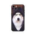 Husky for Apple dog iPhone 15 two Hax ugly cute funny emoji pack phone case. 
