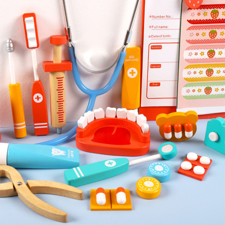 Wooden%20simulation%20little%20doctor%20toy%20children's%20playhouse%20girl%20role-playing%20set%20game%20-%20Image%202