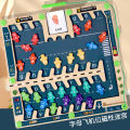Wooden double-sided magnetic pen for 3-year-old children, color classification, bead maze tabletop game toys.