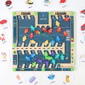 Wooden double-sided magnetic pen for 3-year-old children, color classification, bead maze tabletop game toys.