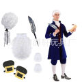 Dress up CCOSPLAY Washington Lawyer Wig Feather Pen Lace Sleeve Cuff Cover Shoe Buckle Set. 