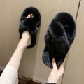 Thick Bottom Fur Slippers Fall and Winter New outside Girls Cartoon Capi Bara Soft Bottom Light Luxury Lightweight Stepping Shit Feeling. 