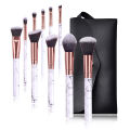 10 marble pattern brush sets, large and 5 small brushes, PU makeup bag, beauty tools. 