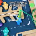 Wooden double-sided magnetic pen for 3-year-old children, color classification, bead maze tabletop game toys.