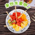 Disposable set of mooncake skewers, household fruit cutting forks, try eating bamboo skewers. 