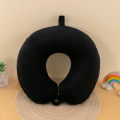 Memory Foam Neck Pillow U-Shape | Washable Travel Pillow for Airplane Car Office | Soft Nonwoven Cover | 5 Colors | 33x26x9.5cm. 