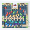 Wooden double-sided magnetic pen for 3-year-old children, color classification, bead maze tabletop game toys.