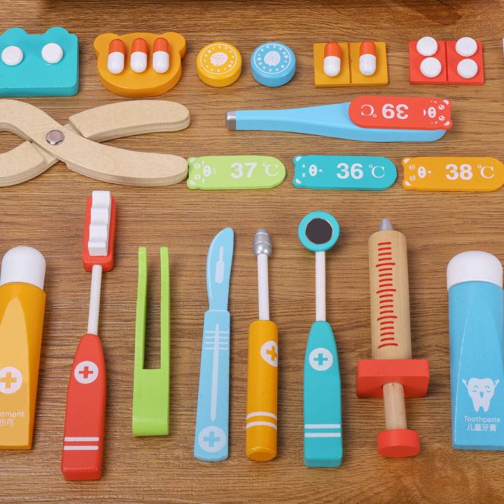 Wooden%20simulation%20little%20doctor%20toy%20children's%20playhouse%20girl%20role-playing%20set%20game%20-%20Image%204