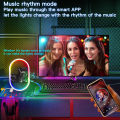 Smart desk lamp RGB phantom color pickup desktop atmosphere esports music rhythm light, bedroom bedside LED internet red light. 