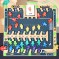Wooden double-sided magnetic pen for 3-year-old children, color classification, bead maze tabletop game toys.