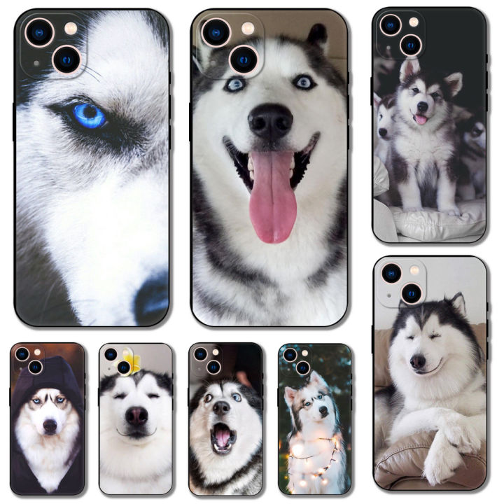 Husky for Apple dog iPhone 15 two Hax ugly cute funny emoji pack phone case