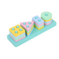 Baby early education toys baby Montessori building block set pillar tapping piano twisting insect puzzle gift mini winding bead string.