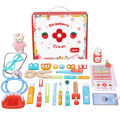 Wooden simulation little doctor toy children's playhouse girl role-playing set game.