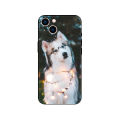 Husky for Apple dog iPhone 15 two Hax ugly cute funny emoji pack phone case. 