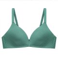 Pikachu Fashion Striped Underwear No Steel Rim Simple Solid Color Thin Style Girl Student Adjustable Text Bra. 