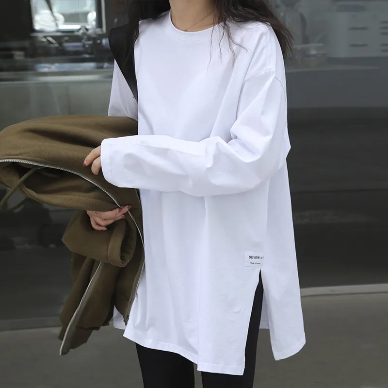 IELGY korean bottoming split long sleeve T shirt for women Daraz .bd