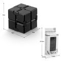 Infinite Rubik's Cube Versatile Tool Decompression Toy Adult Flip Alloy Metal Finger Blocks. 
