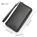 Russian Men's Genuine Leather Long Wallet with Multi function and High Grade Feeling Headlayer Cowhide Handheld Bag for Men. 