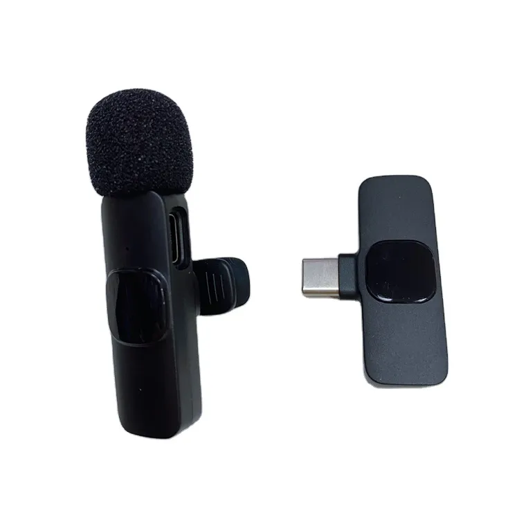 K8 Wireless Lavalier Microphone Type-c For Video Recording Live Stream Interview Plug-play Smart Noise Cancellation