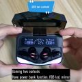 M28 TWS Gaming Wireless Earbuds Type-c LED Display Stereo Low Latency Heavy Bass HIFI Music Bluetooth Earphone Smart Touch Control Waterproof Sport Headset with Mic. 